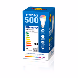 FRITZ!DECT 500 Ampoule intelligente Argent, Transparent, Blanc