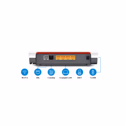 FRITZ!Box 7530 AX routeur sans fil Gigabit Ethernet Bi-bande (2,4 GHz / 5 GHz) Blanc