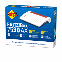 FRITZ!Box 7530 AX routeur sans fil Gigabit Ethernet Bi-bande (2,4 GHz / 5 GHz) Blanc