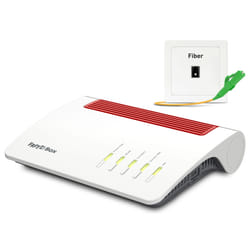 FRITZ!Box 5590 Fiber routeur sans fil Gigabit Ethernet Bi-bande (2,4 GHz / 5 GHz) Blanc