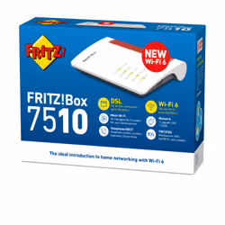 FRITZ!Box 7510 AX routeur sans fil Gigabit Ethernet Monobande (2,4 GHz) Blanc