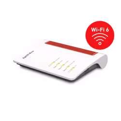 FRITZ!Box 5530 Fiber Edition Internation, Wi-Fi 6 (802.11ax), Bi-bande (2,4 GHz / 5 GHz), Blanc, Routeur