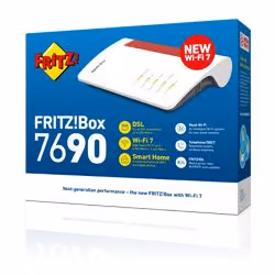 FRITZ!Box 7690 routeur sans fil 2.5 Gigabit Ethernet Bi-bande (2,4 GHz / 5 GHz) Blanc - Vue supplémentaire 4