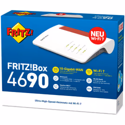 FRITZ!Box 4690 routeur sans fil Bi-bande (2,4 GHz / 5 GHz) Rouge, Blanc - Vue supplémentaire 6