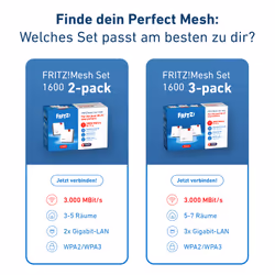 Mesh Set FRITZMESH SET 1600 2-PACK EDITION INTERNATIONAL Bi-bande (2,4 GHz / 5 GHz) Wi-Fi 6 (802.11ax) Rouge, Blanc Interne - Vue supplémentaire 7