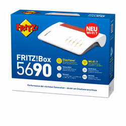 Box 5690 routeur sans fil 2.5 Gigabit Ethernet Bi-bande (2,4 GHz / 5 GHz) Rouge, Blanc - Vue supplémentaire 4