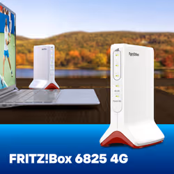 Box FRITZ! 6825 4G International routeur sans fil Gigabit Ethernet Monobande (2,4 GHz) Blanc - Vue supplémentaire 3