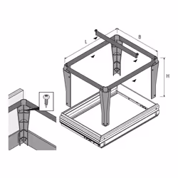 Hettich 9039921 glissière et coulisse pour tiroir