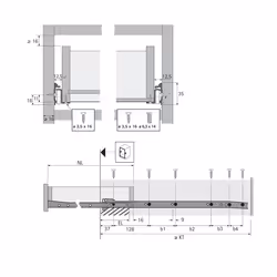 Hettich 1058346 glissière et coulisse pour tiroir 400 mm
