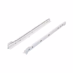 Paire de coulisses à galets FR402 HETTICH - L.250 mm - Charge 25 kg - Blanc - 106161101 - Coulisse à galets avec guidage cont ...