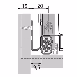Hettich 9143497 glissière et coulisse pour tiroir 30 kg 350 mm
