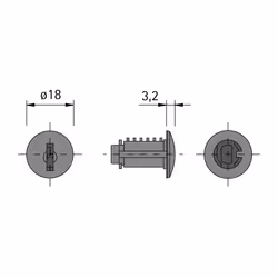 Hettich 9078930 clé brute Acier inoxydable