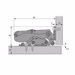 Hettich 9239784 glissière et coulisse pour tiroir