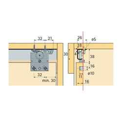Hettich 26082 glissière et coulisse pour tiroir
