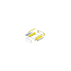 Kits partiels Innotech Atira - tiroir casserolier avec tringles hauteur 144 mm - longueur 520 mm finition Blanc - HETTICH