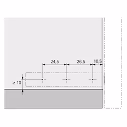 Hettich 9089626 glissière et coulisse pour tiroir