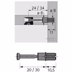 Hettich 44750 glissière et coulisse pour tiroir