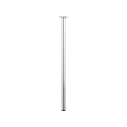 Hettich - Pied de table basse cylindrique fixe acier chromé gris, 70 cm