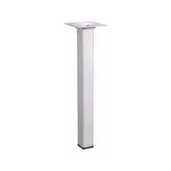 Pied table basse carré HETTICH fixe, H.25 cm acier mat gris