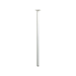 Hettich - Pied table basse carré fixe, H.70 cm acier chromé gris