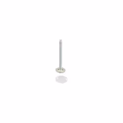 Vis de réglage du socle avec filetage M8 • Avec capuchon • Assiettes de diamètre : 32 mm • Acier galvanisé / plastique transp ...