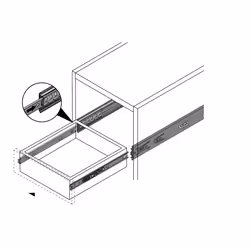 Hettich 9114282 glissière et coulisse pour tiroir 35 kg 350 mm