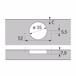 Hettich 9094280 glissière et coulisse pour tiroir