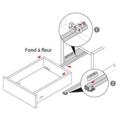 Hettich 73213 glissière et coulisse pour tiroir