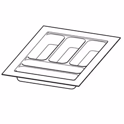 Hettich 9194933, Plastique, Argent, 550 mm, 441 mm, 1 pièce(s)