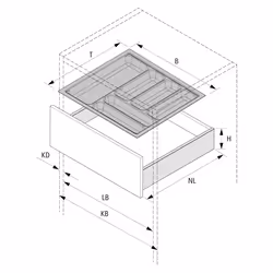 Hettich 9194971 glissière et coulisse pour tiroir 550 mm - Vue supplémentaire 4