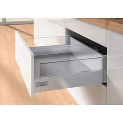 Kit tiroir hauteur 144 avec habillage designside verre - Décor : Anthracite - Longueur : 350 mm Hettich