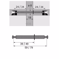 Hettich 79568 glissière et coulisse pour tiroir