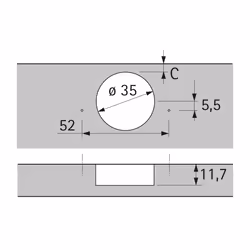Hettich 9099550 glissière et coulisse pour tiroir