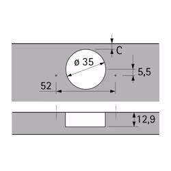 Hettich 9090270 glissière et coulisse pour tiroir