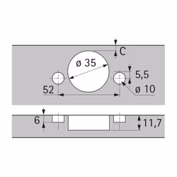 Hettich 9099603 glissière et coulisse pour tiroir