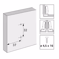 Hettich 9071575 glissière et coulisse pour tiroir