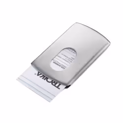 TROIKA SLIDE rangement de cartes de visites Acier inoxydable