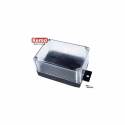 Boîtier plastique avec couvercle transparent. Bride de fixation latérale et possibilités de fixation internes pour circuit im ...