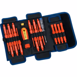 OUTILS POUR ELECTRICIEN VDE 18 PCES Dimensions 220 x 130 x 70 mm Poids 575 Taille de l'emballage 1