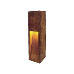 Bornes extérieures rusty® slot 50 borne extérieure fonte rouillée E27 11W max IP44 SLV 229410