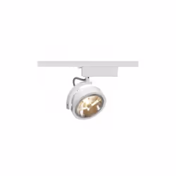 Projecteur orientable blanc Ø 120X180mm pour rail 3 allumages lampe QPAR11 GU10 230V 75W max (non incl) KALU TRACK SLV DECLIC ...