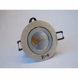 Spot encastre LED 6.6W interieur alu brosse rond Ø 82mm orientable 3000K 580lm 38° 230V non-dimmable IP23 PIREQ 68 SLV 100030 ...