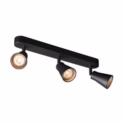 Applique murale et plafonnier - SLV - Qpar51 - 3 ampoules - Noir - Acier