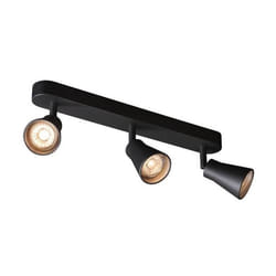 Applique murale et plafonnier - SLV - Qpar51 - 3 ampoules - Noir - Acier