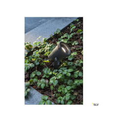 Projecteurs extérieurs 230V samrina spot sur piquet ext noir GU10 QPAR51 7W max IP54 plastique recyclé SLV 1004757