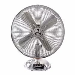 CasaFan TRADITION TV 30 II CH, Ventilateur à lame domestique, Aluminium, Chrome, Table, Métal, 1321 tr/min, 30 cm