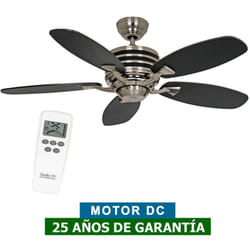 Ventilateur de plafond CasaFan 9510345 ECO GAMMA 103cm Noyer ou noir laqué/chrome satiné