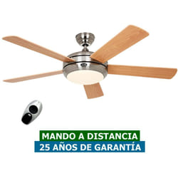 Casafan - Ventilateur de plafond avec lumière 9513260 titanium 132cm hêtre ou pin/ chrome satiné