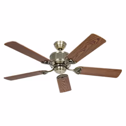 CasaFan Eco Elements 132 MA-EA/BU, Ventilateur à lame domestique, Bois, Plafond, Hêtraie, 25 m², 200 tr/min