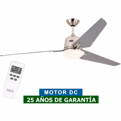 Fabriqué par :CasaFan, Allemagne Le ventilateur de plafond 516085 Eco Aviatos a un diamètre de 162 cm, ainsi que 3 pales en b ...